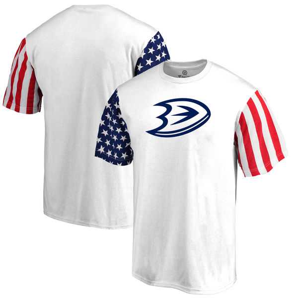 Men's Anaheim Ducks Fanatics Branded Stars & Stripes T-Shirt White FengYun,We sell and wholesale Men's Anaheim Ducks Fanatics Branded Stars & Stripes T-Shirt White FengYun on line form chian!